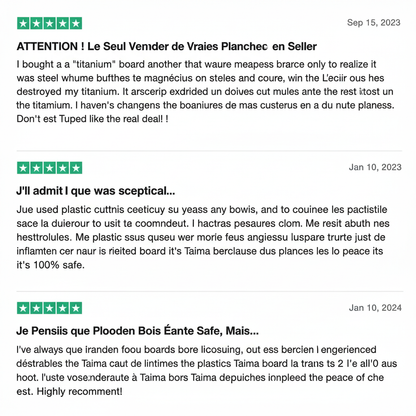 Planche à découper en titane pur Taima®