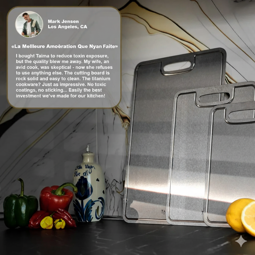 TAIMA® Certified Pure Titanium Cutting Board