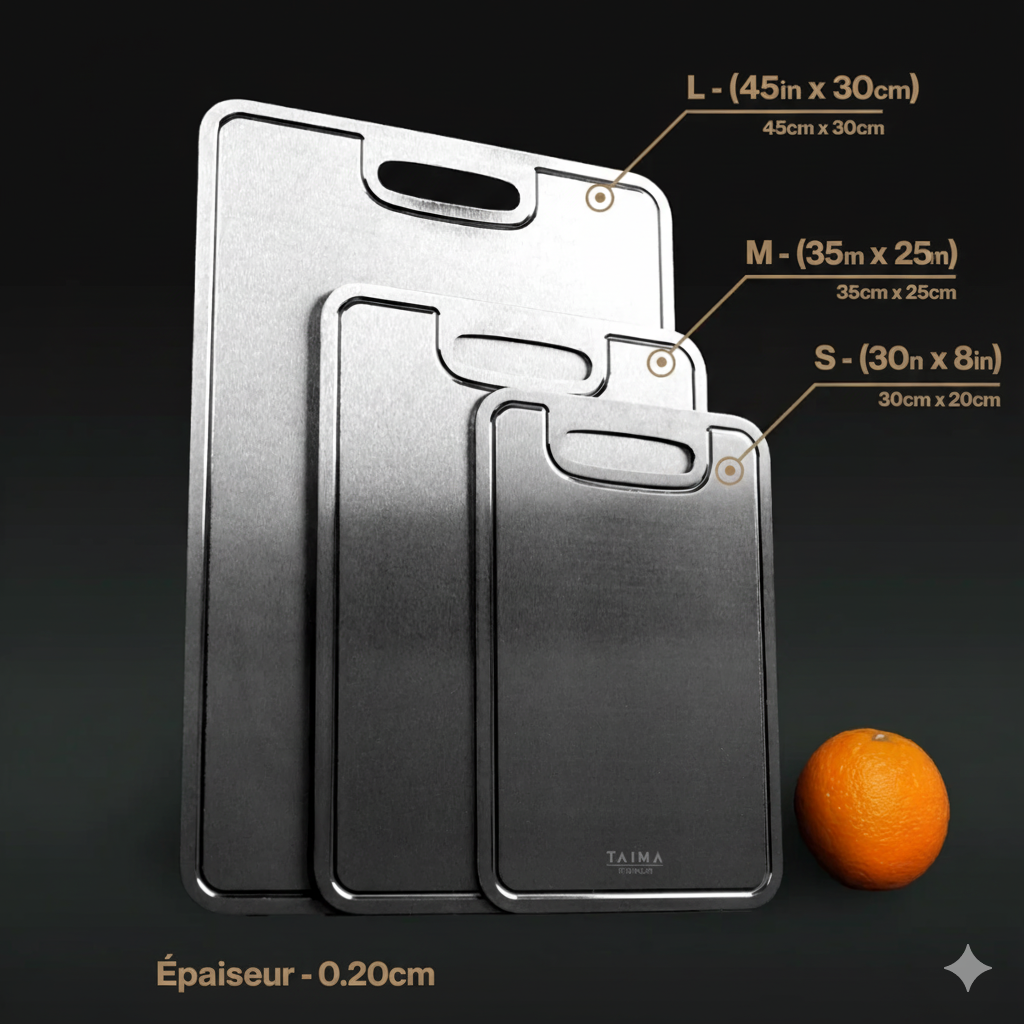 TAIMA® Certified Pure Titanium Cutting Board