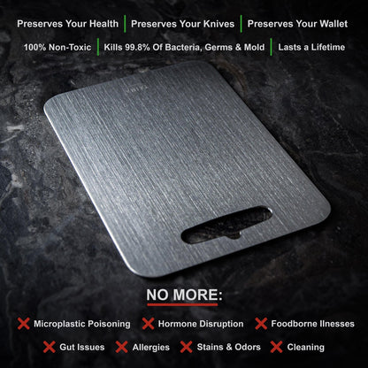 Original Taima™ 100% Pure Titanium Cutting Board + Mat + 5 Exclusive Guides