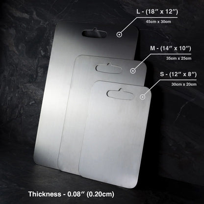 Original Taima™ 100% Pure Titanium Cutting Board + Mat + 5 Exclusive Guides