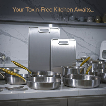 Pure Titanium Cutting Board Set (3 Piece)