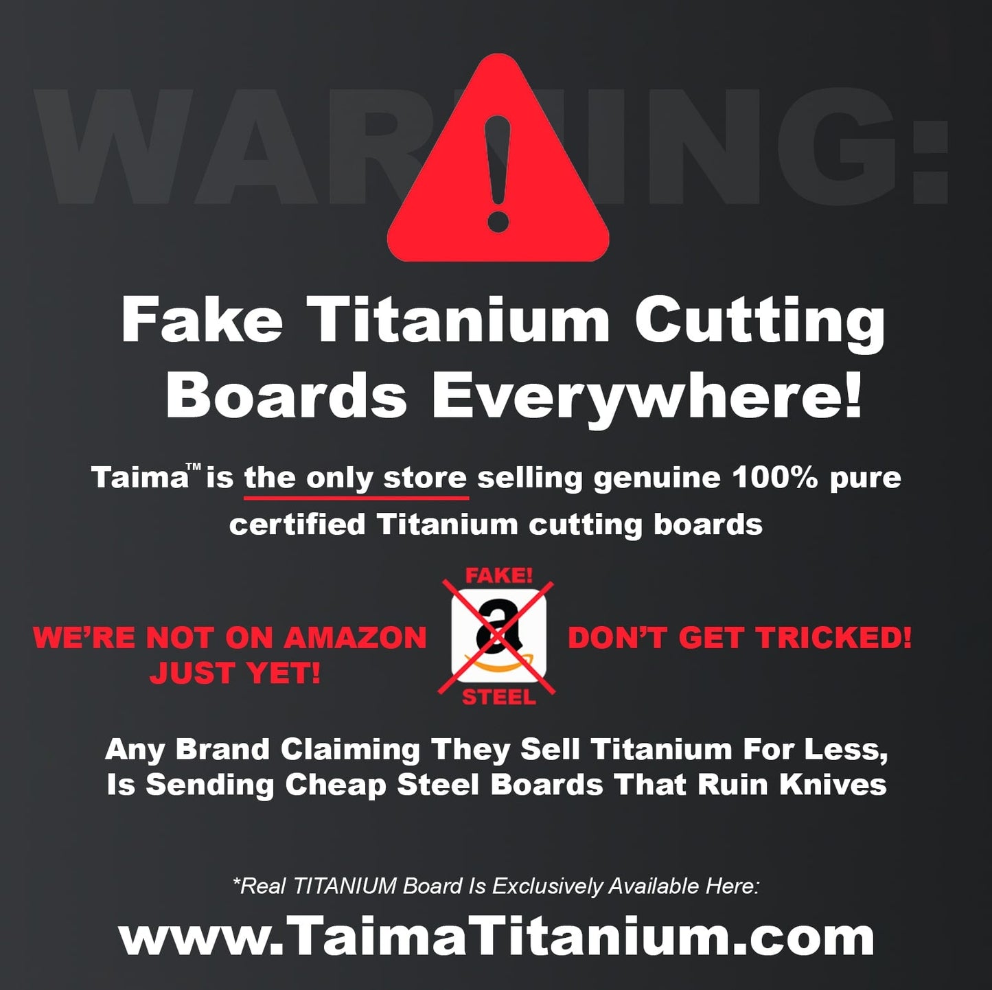 Original Taima™ 100% Pure Titanium Cutting Board + Mat + 5 Exclusive Guides