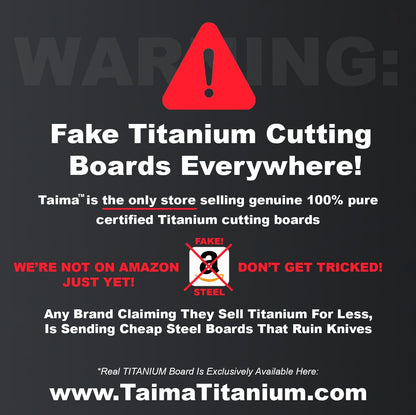 Original Taima™ 100% Pure Titanium Cutting Board + Mat + 5 Exclusive Guides